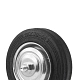Промышленное колесо без крепления, диаметр 100мм, черная резина, роликовый подшипник - C 46